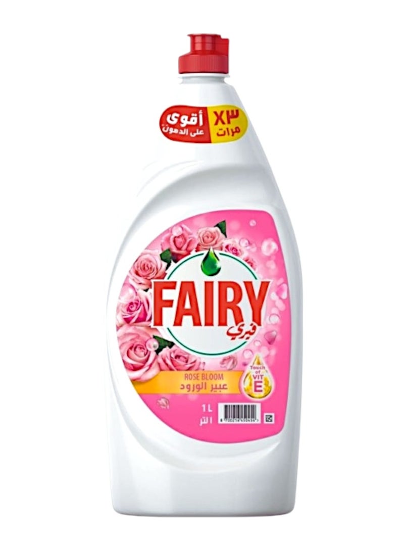 Fairy Dishwashing liquid, 3x stronger on grease, rose bloom scent, 1 liter - Image 1